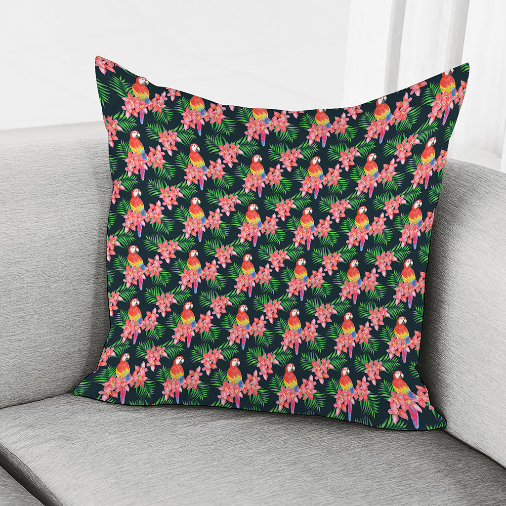 Tropical Parrot Pattern Print Pillow Cover