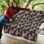 Tropical Parrot Pattern Print Quilt