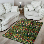 Tropical Patchwork Pattern Print Area Rug