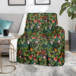 Tropical Patchwork Pattern Print Blanket