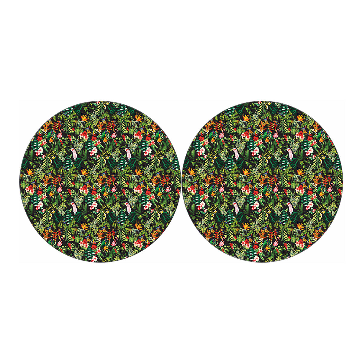 Tropical Patchwork Pattern Print Car Coasters