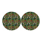 Tropical Patchwork Pattern Print Car Coasters