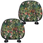 Tropical Patchwork Pattern Print Car Headrest Covers