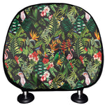 Tropical Patchwork Pattern Print Car Headrest Covers