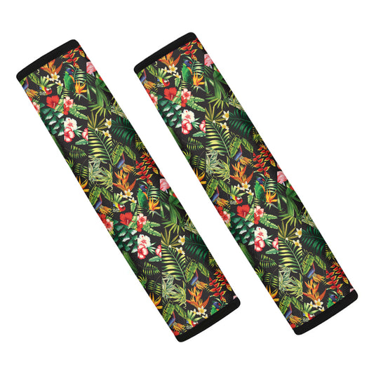 Tropical Patchwork Pattern Print Car Seat Belt Covers