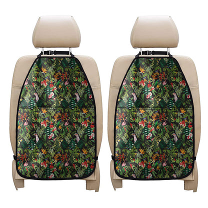 Tropical Patchwork Pattern Print Car Seat Organizers