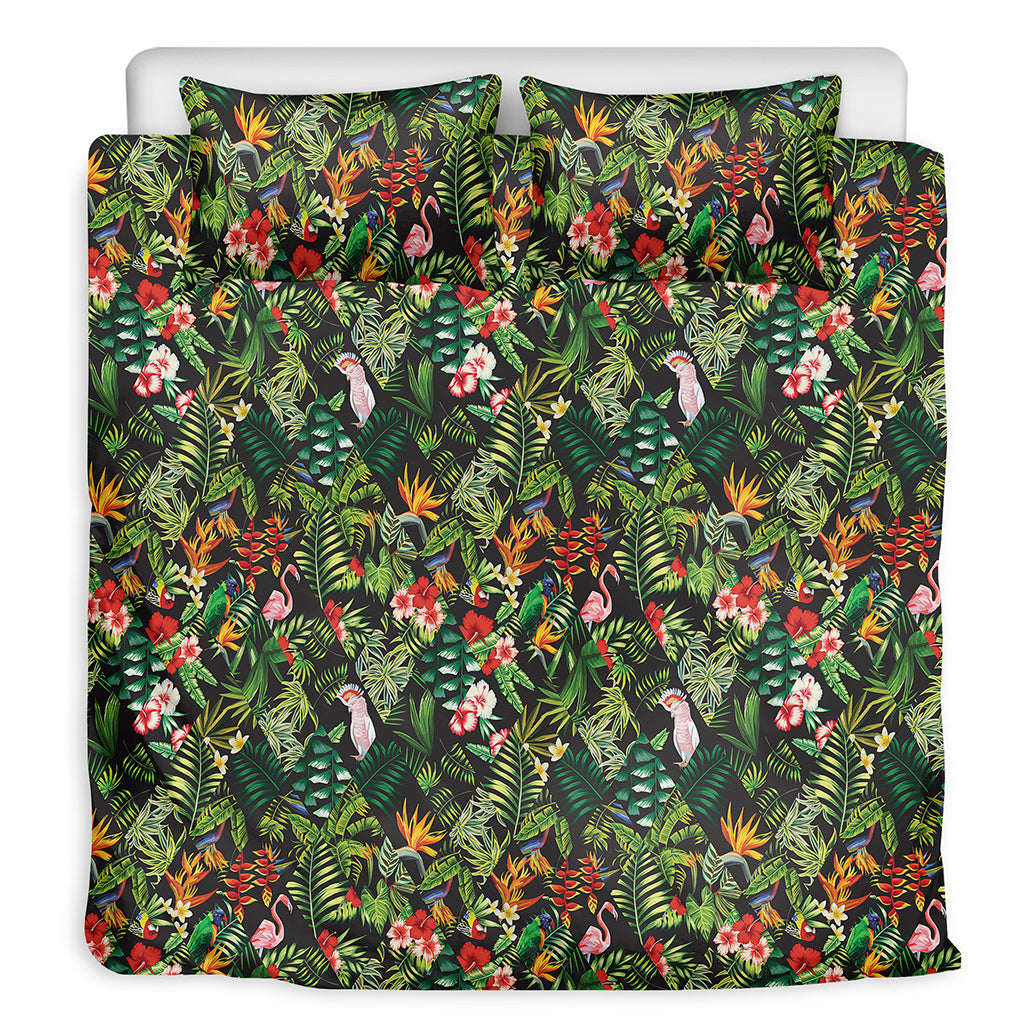 Tropical Patchwork Pattern Print Duvet Cover Bedding Set