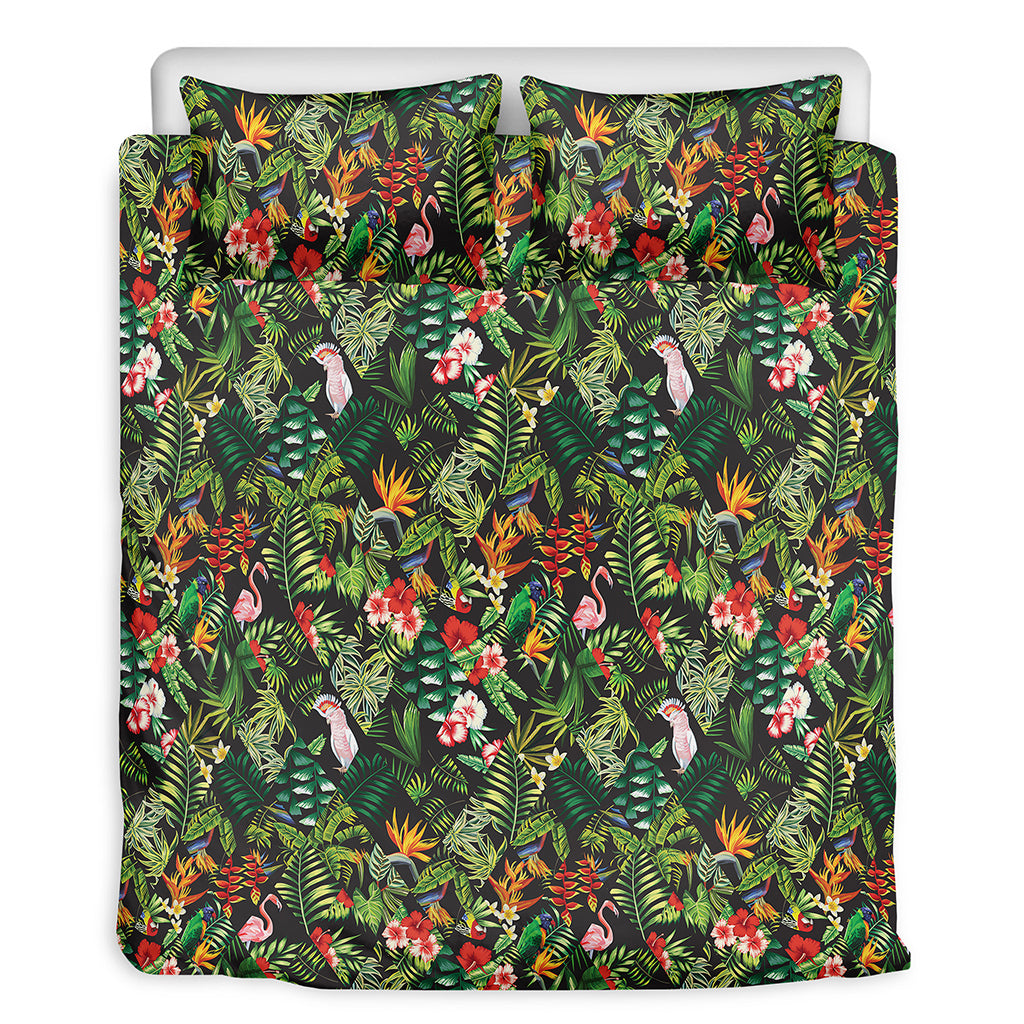 Tropical Patchwork Pattern Print Duvet Cover Bedding Set
