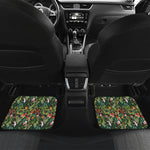 Tropical Patchwork Pattern Print Front and Back Car Floor Mats