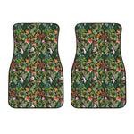 Tropical Patchwork Pattern Print Front Car Floor Mats