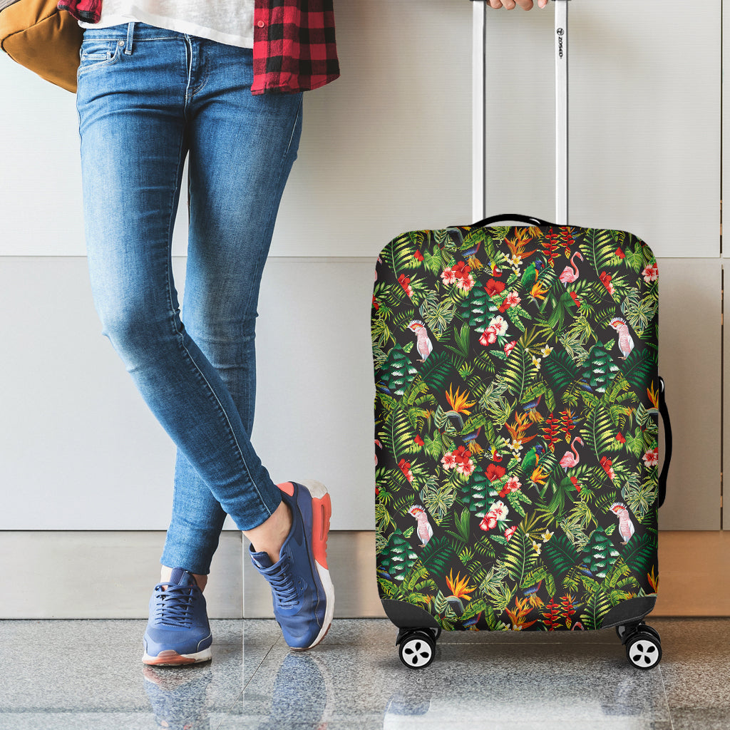 Tropical Patchwork Pattern Print Luggage Cover