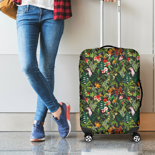 Tropical Patchwork Pattern Print Luggage Cover