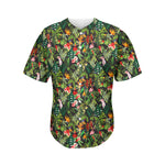 Tropical Patchwork Pattern Print Men's Baseball Jersey