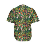 Tropical Patchwork Pattern Print Men's Baseball Jersey