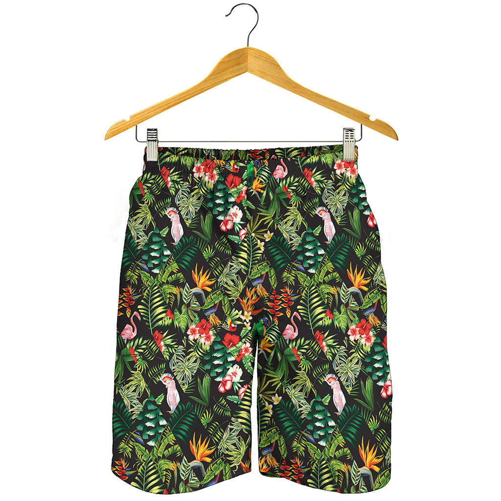 Tropical Patchwork Pattern Print Men's Shorts