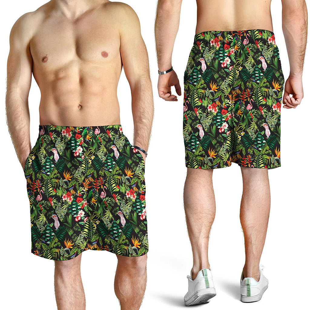 Tropical Patchwork Pattern Print Men's Shorts