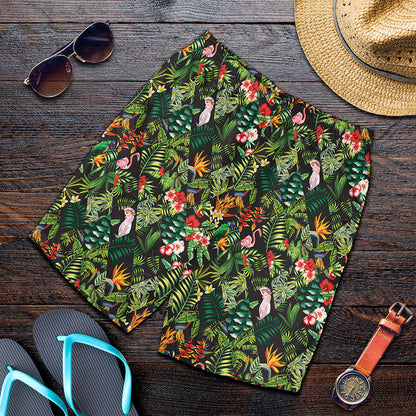 Tropical Patchwork Pattern Print Men's Shorts