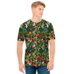 Tropical Patchwork Pattern Print Men's T-Shirt