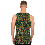 Tropical Patchwork Pattern Print Men's Tank Top