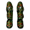 Tropical Patchwork Pattern Print Muay Thai Shin Guards