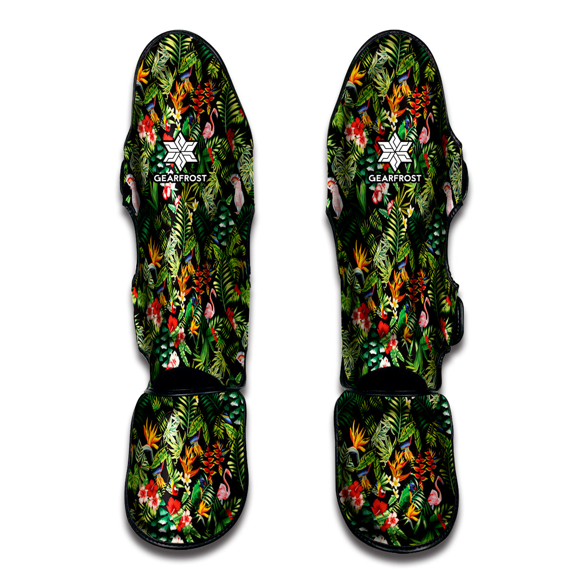Tropical Patchwork Pattern Print Muay Thai Shin Guard