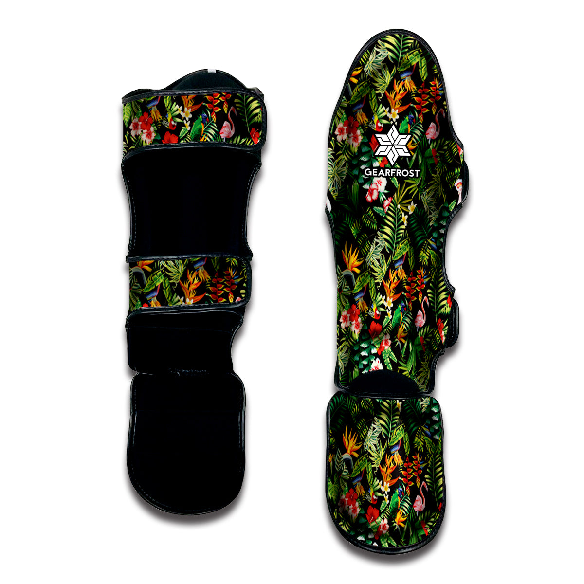 Tropical Patchwork Pattern Print Muay Thai Shin Guard