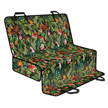 Tropical Patchwork Pattern Print Pet Car Back Seat Cover