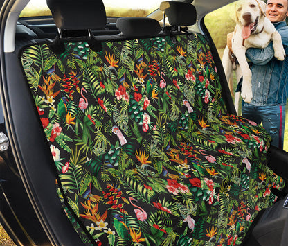 Tropical Patchwork Pattern Print Pet Car Back Seat Cover