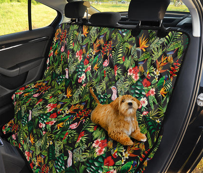 Tropical Patchwork Pattern Print Pet Car Back Seat Cover