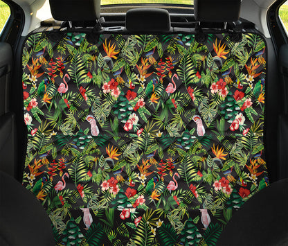 Tropical Patchwork Pattern Print Pet Car Back Seat Cover