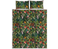 Tropical Patchwork Pattern Print Quilt Bed Set