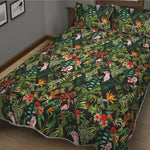 Tropical Patchwork Pattern Print Quilt Bed Set