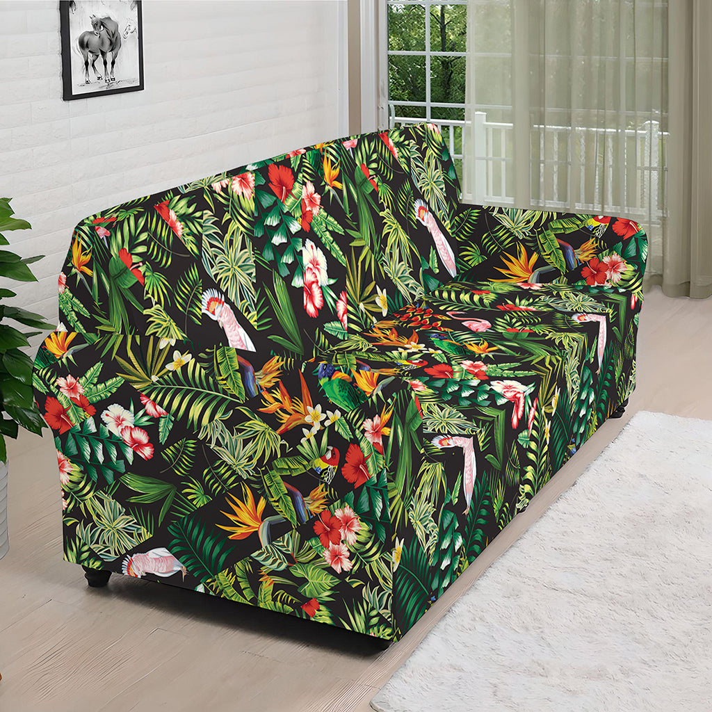 Tropical Patchwork Pattern Print Sofa Cover
