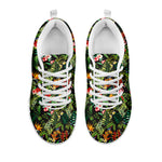 Tropical Patchwork Pattern Print White Sneakers