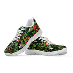 Tropical Patchwork Pattern Print White Sneakers