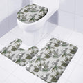 Tropical Pineapple Skull Pattern Print 3 Piece Bath Mat Set