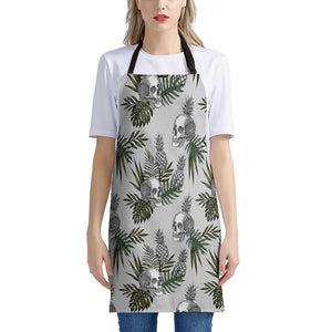 Tropical Pineapple Skull Pattern Print Apron