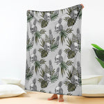 Tropical Pineapple Skull Pattern Print Blanket