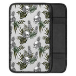 Tropical Pineapple Skull Pattern Print Car Center Console Cover