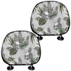 Tropical Pineapple Skull Pattern Print Car Headrest Covers