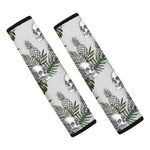 Tropical Pineapple Skull Pattern Print Car Seat Belt Covers