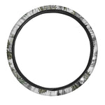 Tropical Pineapple Skull Pattern Print Car Steering Wheel Cover