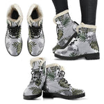 Tropical Pineapple Skull Pattern Print Comfy Boots GearFrost