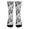 Tropical Pineapple Skull Pattern Print Crew Socks