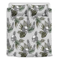 Tropical Pineapple Skull Pattern Print Duvet Cover Bedding Set