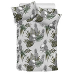 Tropical Pineapple Skull Pattern Print Duvet Cover Bedding Set