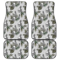 Tropical Pineapple Skull Pattern Print Front and Back Car Floor Mats