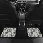 Tropical Pineapple Skull Pattern Print Front and Back Car Floor Mats