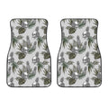Tropical Pineapple Skull Pattern Print Front Car Floor Mats