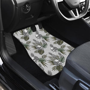 Tropical Pineapple Skull Pattern Print Front Car Floor Mats